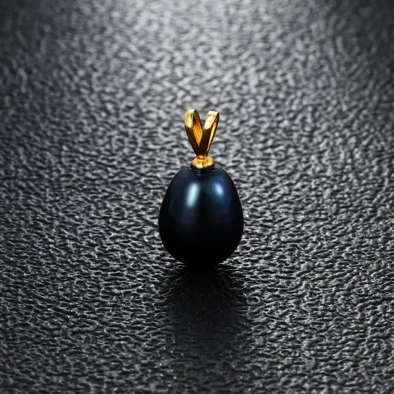 Selene Drop Pearl Pendant – 925 Sterling Silver with Freshwater Rice Pearl