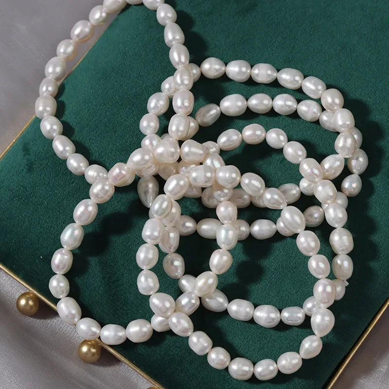Isolde Vintage Rice Freshwater Pearl Strand Bracelet – Timeless Beaded Design