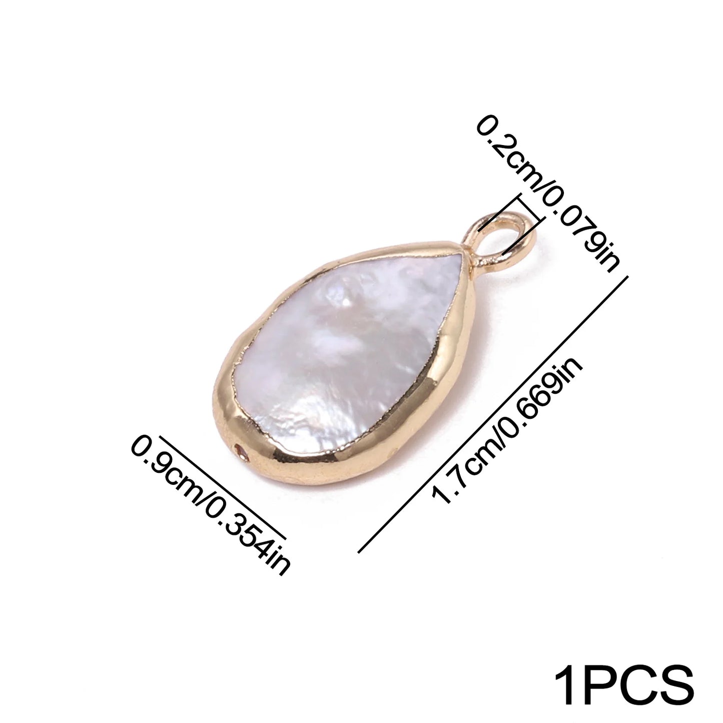 Water Drop Freshwater Pearl Pendant – Reiki Amulet & Fashion Jewellery