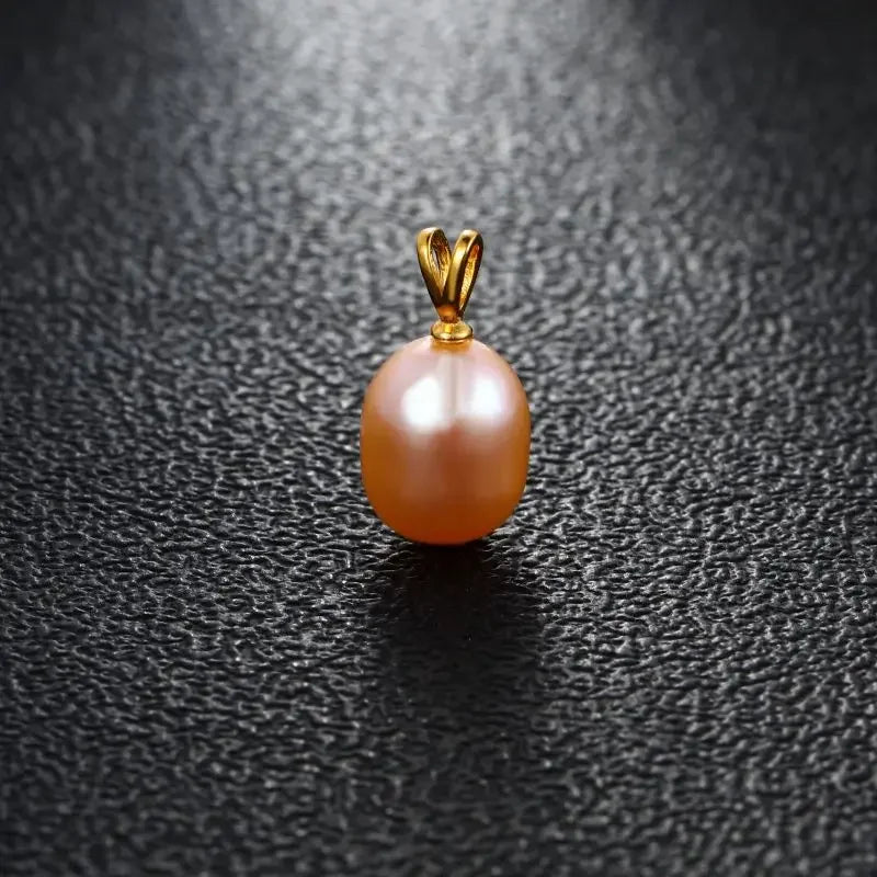 Selene Drop Pearl Pendant – 925 Sterling Silver with Freshwater Rice Pearl