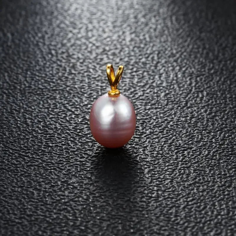 Selene Drop Pearl Pendant – 925 Sterling Silver with Freshwater Rice Pearl