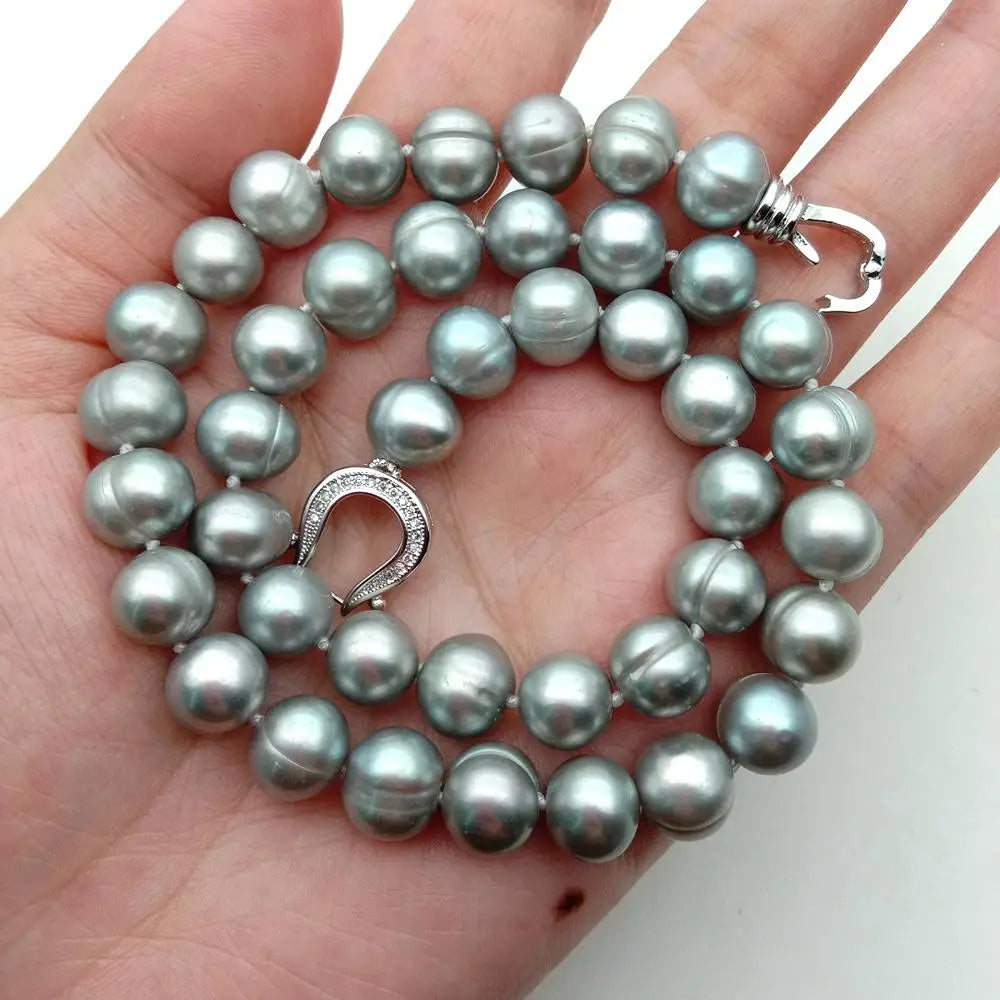 Orion Multi-Colour Freshwater Pearl Choker – 17" Round Pearls (10–11mm) with 18K GP CZ Clasp