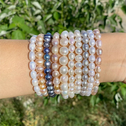 Celestia Classic - Oval Freshwater Pearl Strand Bracelet – Hidden Safety Clasp