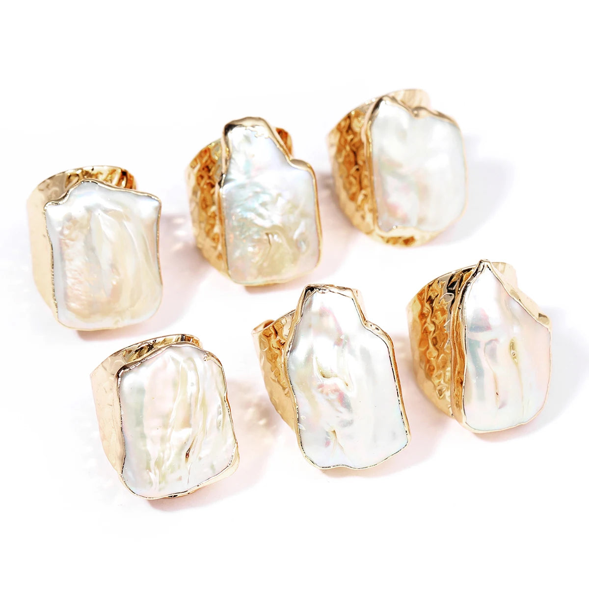 Aureline Freshwater Pearl Ring – Gold-Plated Copper with 925 Silver Finish (Bezel Setting)