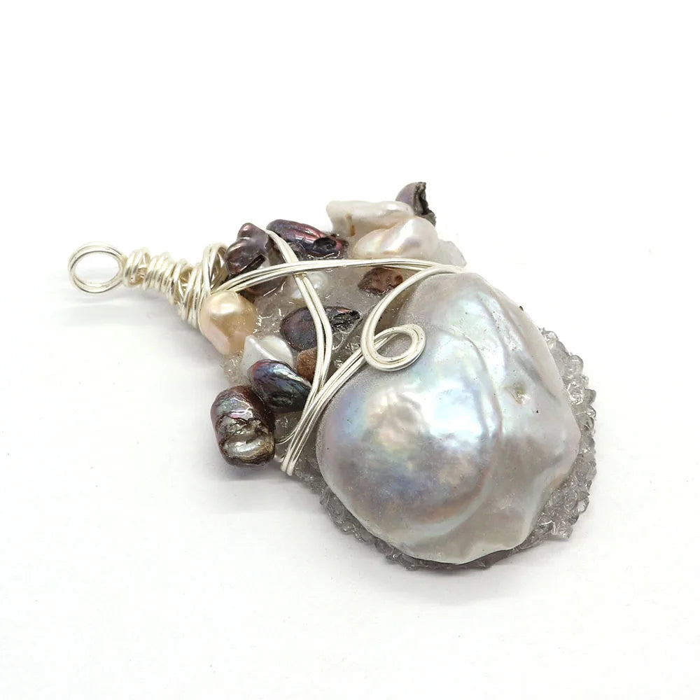 Thabana Irregular Baroque Freshwater Pearl Pendant – 35–50mm DIY Charm