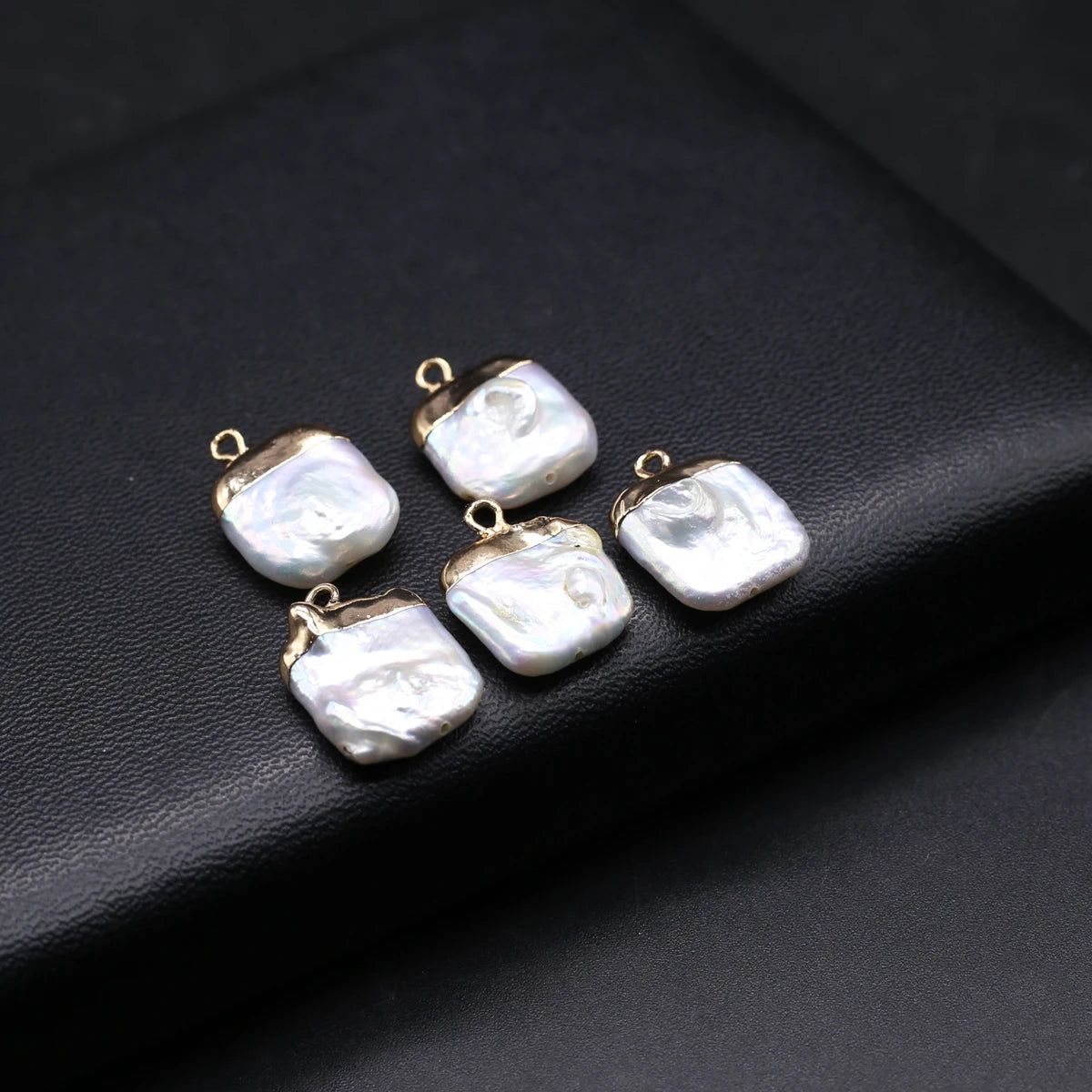 Round Freshwater Pearl Connector Pendant – 13x18mm DIY Jewellery Charm