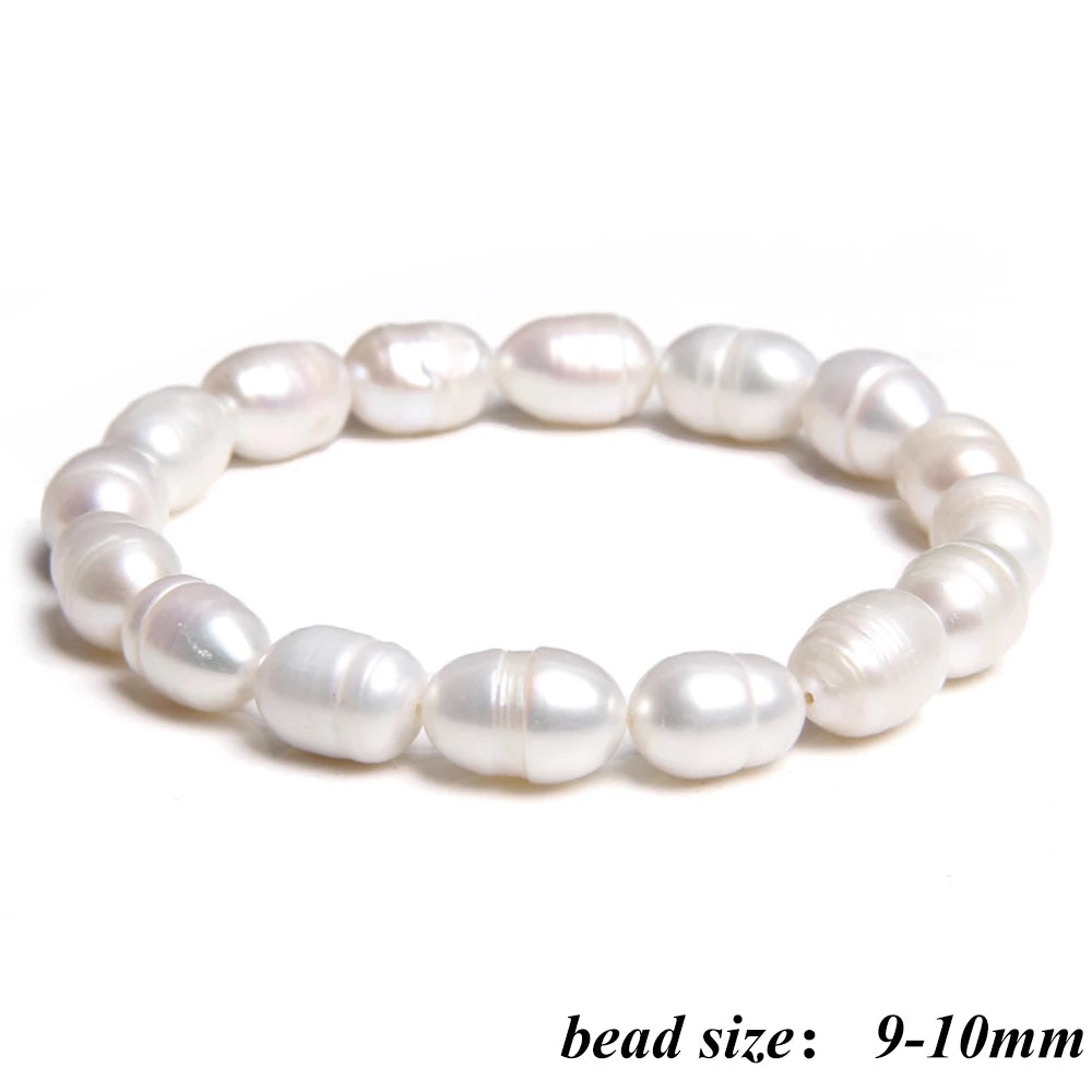 Celestia Classic - Oval Freshwater Pearl Strand Bracelet – Hidden Safety Clasp