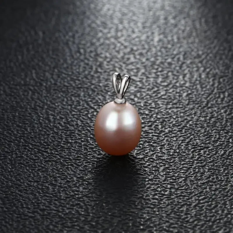 Selene Drop Pearl Pendant – 925 Sterling Silver with Freshwater Rice Pearl